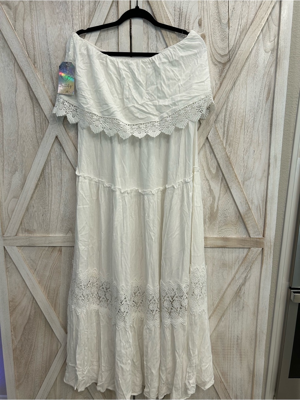 Justify White Off-Shoulder Lace Maxi Dress - Picture 2 of 10